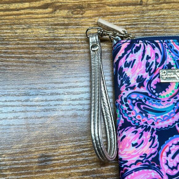 Lilly Pulitzer Tiki Palm Wristlet Clutch Smartphone Holder Credit Card Holder - Picture 3 of 11